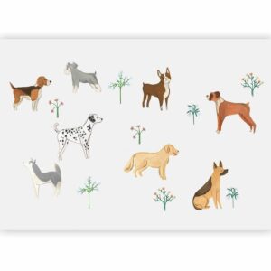 Fotobehang - Doggies - a Subtle Illustration for Children
