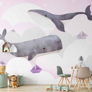 Fotobehang - Dream Of Whales - Second Variant