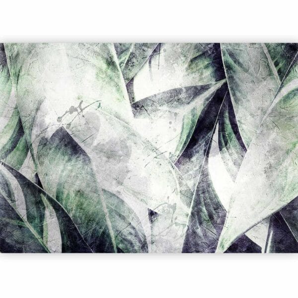 Fotobehang - Eclectic jungle - plant motif with exotic leaves with texture
