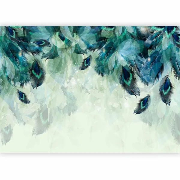 Fotobehang - Emerald Feathers