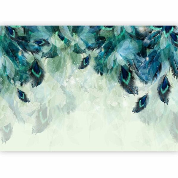 Fotobehang - Emerald Feathers
