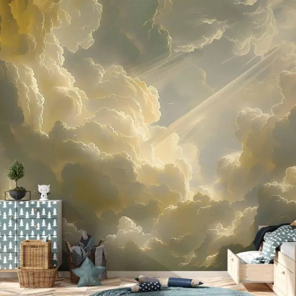 Fotobehang - Enchanting Play of Colors Against a Backdrop of Clouds