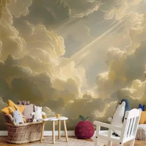 Fotobehang - Enchanting Play of Colors Against a Backdrop of Clouds