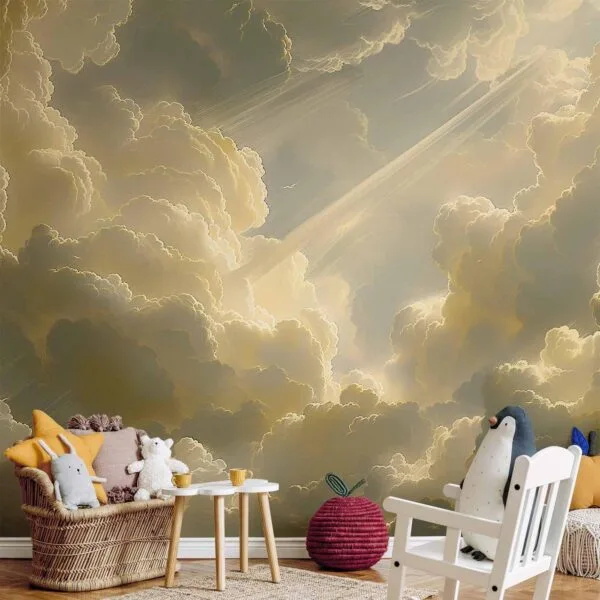 Fotobehang - Enchanting Play of Colors Against a Backdrop of Clouds