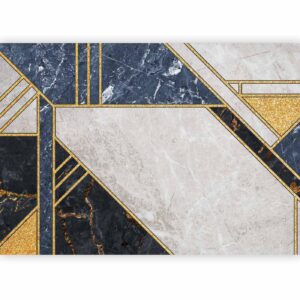 Fotobehang - Expressive Pattern in Gold and Garnet