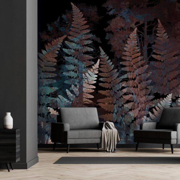 Fotobehang - Ferns in the Woods - Third Variant
