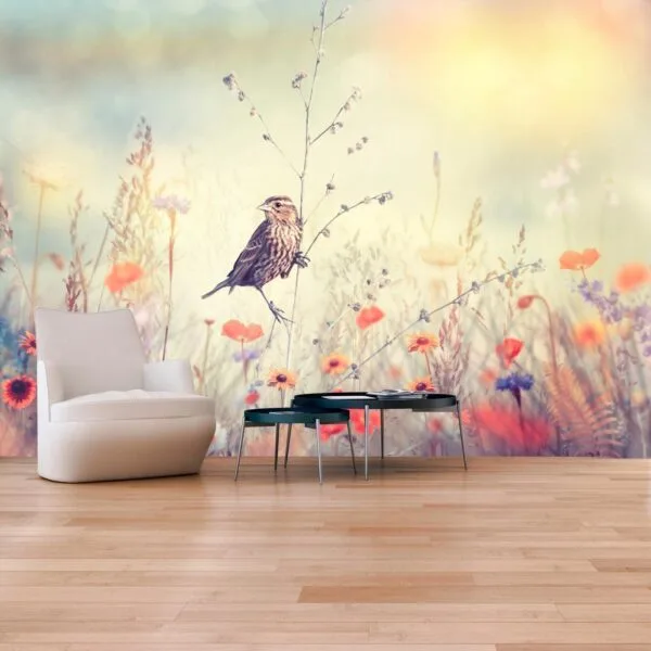 Fotobehang - Field Bird