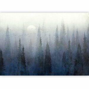 Fotobehang - Flight Over the Forest - Second Variant