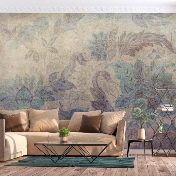Fotobehang - Floral decorations - plant motif with ornaments in vintage style