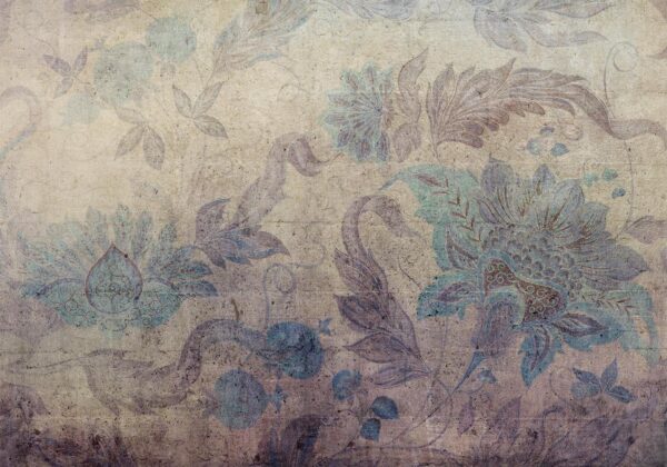 Fotobehang - Floral decorations - plant motif with ornaments in vintage style