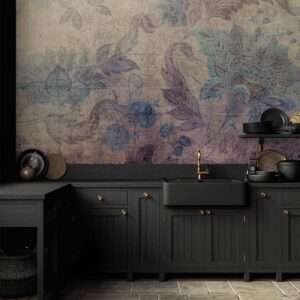 Fotobehang - Floral decorations - plant motif with ornaments in vintage style