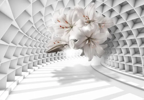 Fotobehang - Flowers in the Tunnel