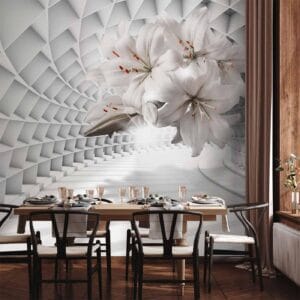 Fotobehang - Flowers in the Tunnel