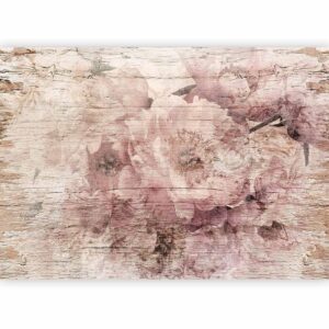 Fotobehang - Flowers on Boards