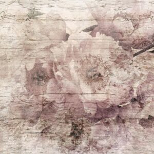 Fotobehang - Flowers on Boards