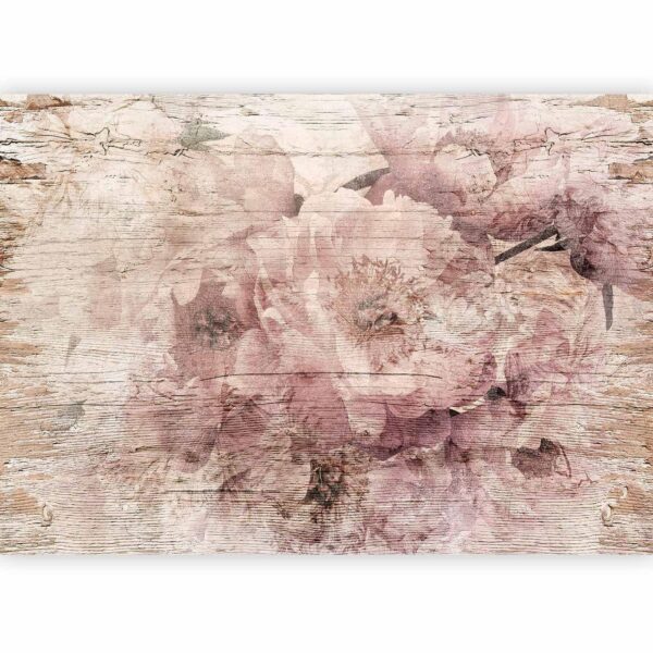 Fotobehang - Flowers on Boards