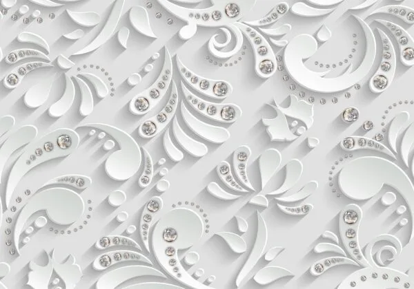Fotobehang - Flowers with Crystals