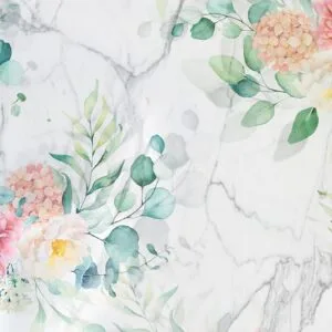 Fotobehang - Flowery Marble