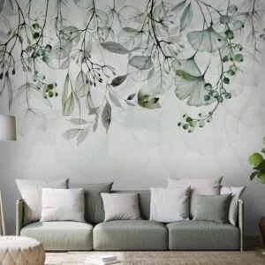 Fotobehang - Foggy Nature - Green