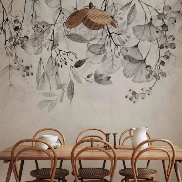 Fotobehang - Foggy Nature - Grey