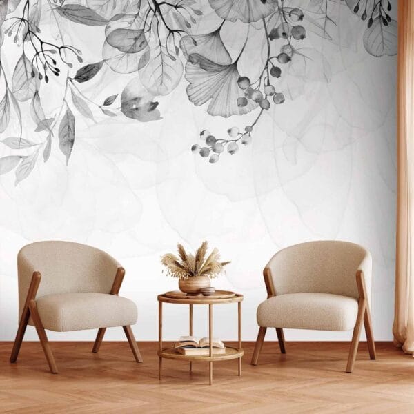Fotobehang - Foggy Nature - Grey