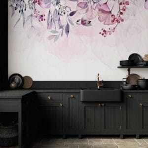 Fotobehang - Foggy Nature - Pink