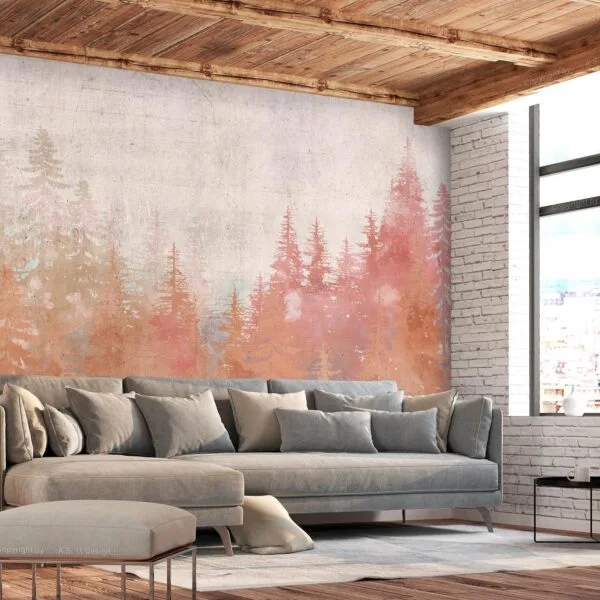 Fotobehang - Forest at Sunset