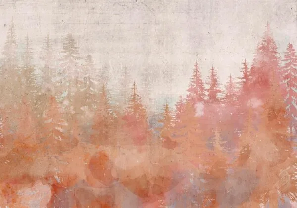 Fotobehang - Forest at Sunset