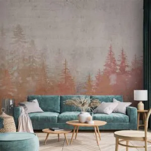 Fotobehang - Forest at Sunset