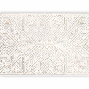 Fotobehang - Geometric Pattern Shades of Gold and Marble Stone