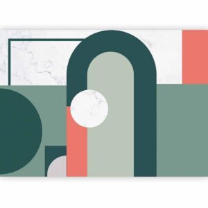 Fotobehang - Geometric Pattern With Marble Motif