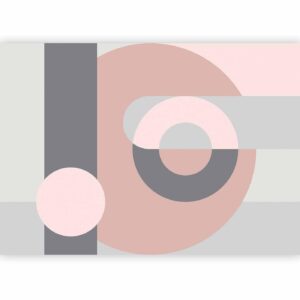 Fotobehang - Geometric Wreath (Pink)