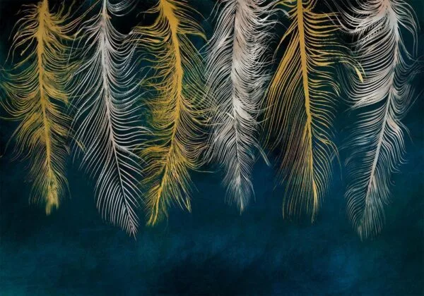 Fotobehang - Gilded Feathers