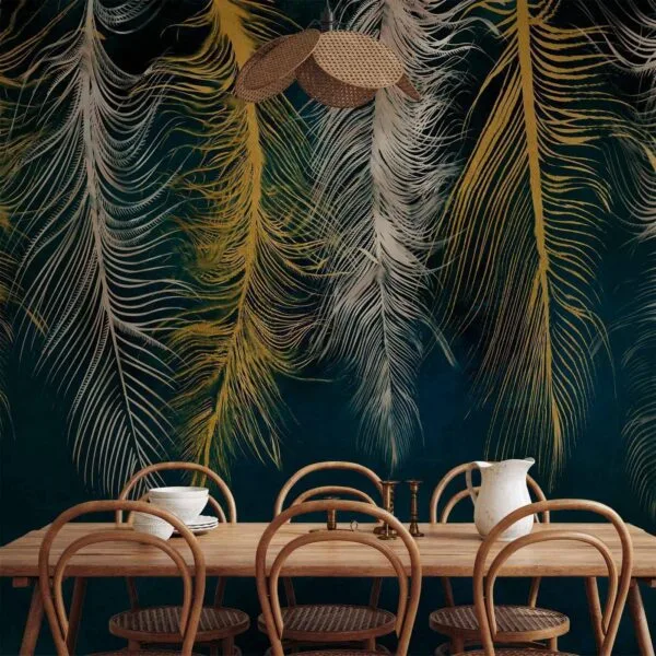 Fotobehang - Gilded Feathers