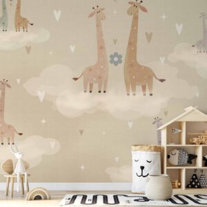 Fotobehang - Giraffes in Love