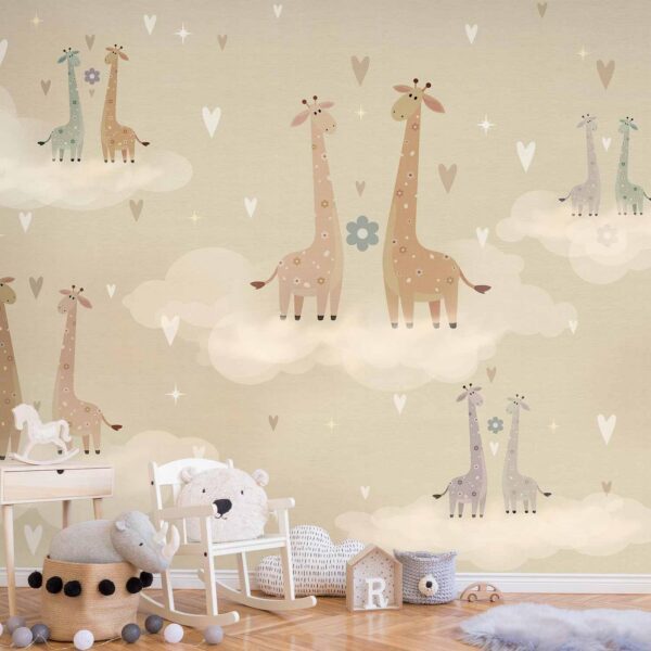 Fotobehang - Giraffes in Love