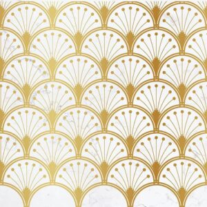 Fotobehang - Gold and Marble Art Deco-inspired Pattern