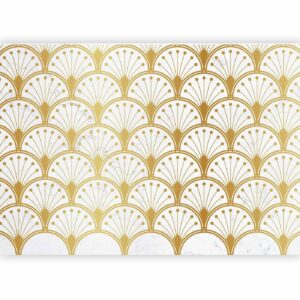 Fotobehang - Gold and Marble Art Deco-inspired Pattern
