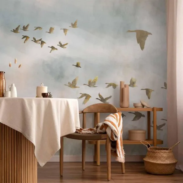 Fotobehang - Golden Geese