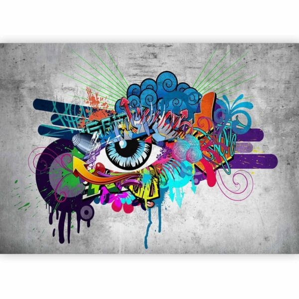Fotobehang - Graffiti eye
