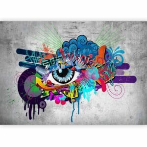 Fotobehang - Graffiti eye