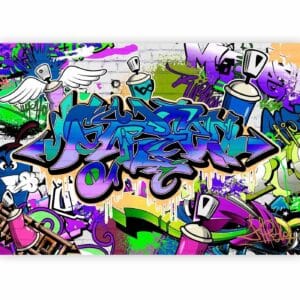 Fotobehang - Graffiti: violet theme