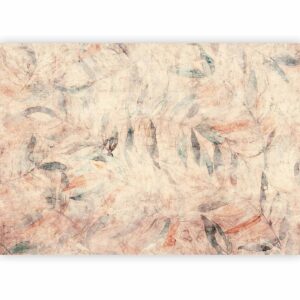 Fotobehang - Greek laurels - composition with leaves in patterns on a background in yellow tones