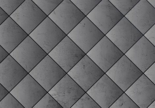 Fotobehang - Grey symmetry - geometric pattern in concrete pattern with black joints