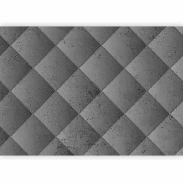 Fotobehang - Grey symmetry - geometric pattern in concrete pattern with light joints