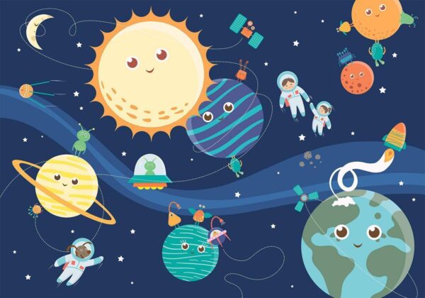 Fotobehang - Happy Planets