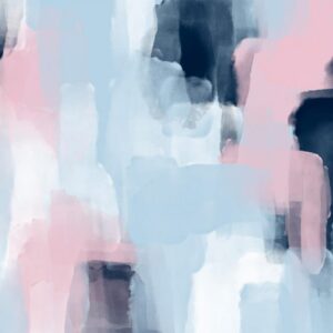 Fotobehang - Harmonious colours - abstract with blue and pink shapes