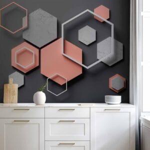 Fotobehang - Hexagon Plan