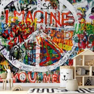 Fotobehang - Hippie Graffiti