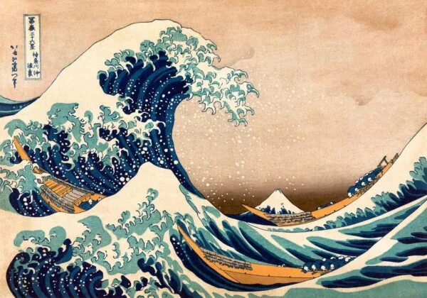 Fotobehang - Hokusai: The Great Wave off Kanagawa (Reproduction)
